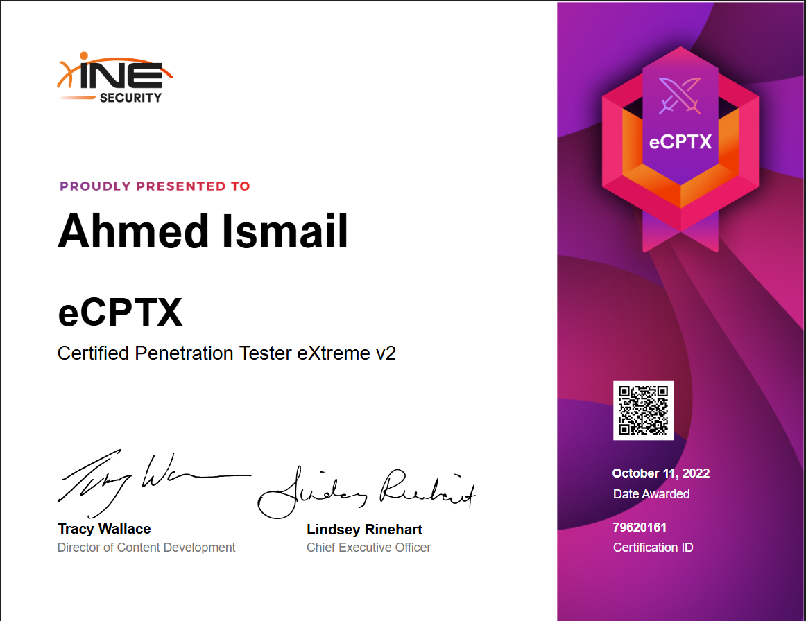 eCPTXv2 credential